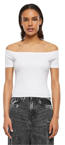 Urban Classics Damen Ladies Organic Off Shoulder Rib Tee