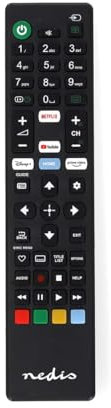 NEDIS Ersatz Fernbedienung | Passend für: Sony | Fest | 1 Gerät Disney + Button/Netflix Button/YouTube Button | Infrarot | Schwarz