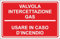 M-ITALY CARTELLO SEGNALETICO - VALVOLA INTERCETTAZIONE GAS USARE IN CASO DI INCENDIO - Adesivo Extra Resistente, Pannello in Forex, Pannello In Alluminio (15x10, Alluminio)