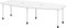 bümö Konferenztisch oval 280x130 cm großer Besprechungstisch in weiß, Besprechungstisch mit Gestell in weiß, Meetingtisch für 10 Personen, XXL-Tisch für Besprechungsraum & Meeting