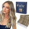 Fshine Tape in Extensions Echthaar 45cm 20 Stücke 50g Echthaar Extensions Tape Aschbraun Highligh Platinblond Klebe HaarverlängerungFarbe 8P60