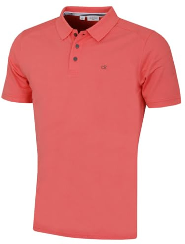 Calvin Klein Mens Campus Polo Shirt - Peach - XXXL