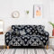 Sofaschoner Schwarz Weiß Sofaüberwurf Weich Spandex Sofaschoner rutschfest Couch Überwurf Waschbare Sofa Überzug Sofabezug mit Elastischen Riemen Sofabezug L Form Universelle 1 Sitzer