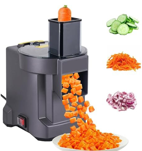 3 in 1 Commercial Vegetable Chopper, 100W Electric Vegetable Chopper, Multifunctional Vegetable Cutter Slicer Dicer Shred Machine for Commercial/Home Use