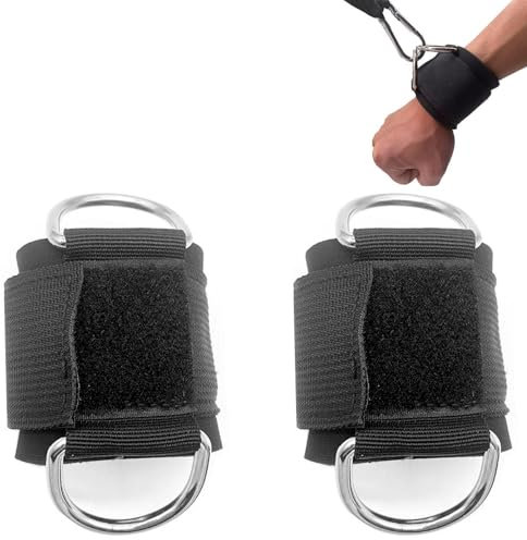 A Pair of Fitness Training Straps Wrist Straps with Loop and Secure Cuff Design Firm Support Throughout Gym Wrist Cuff Women Men Home Fitness for Strength Training Functional Training (A)