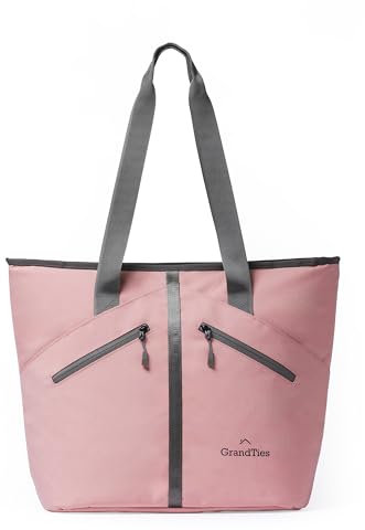 GrandTies Isolierte Kühltasche, Tragetaschen, große Kühltasche, 30 Dosen, Kühler mit Reißverschluss, auslaufsicher, isolierte Einkaufstasche, Strandtasche, isolierte Lunchtasche, Reise-Soft-Kühler,