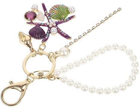 WRITWAA Niedlicher Schlüsselanhänger Seestern-schlüsselanhänger Kunststoff Dekorativer Schlüsselanhänger Schlüsselanhänger für Ie