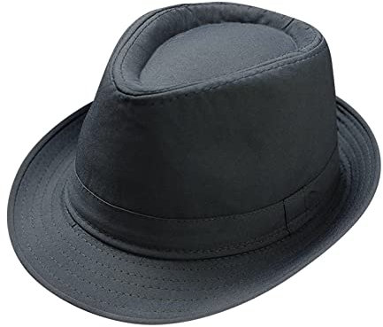 Schlapphut für Damen, Herren und Damen, Unisex, britischer Jazzhut, Sonnenhut für kleine Köpfe, Grau, Einheitsgröße, grau, Einheitsgröße