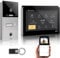 GVS - IP Video Türsprechanlage mit Türöffner, Fingerprint & RFID, HD Kamera, 2X 10 Zoll Monitor & App - Smarte Video Türklingel mit Kamera & Gegensprechanlage für 1 Familienhaus (AVS5529U)