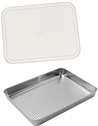 Cabilock 3 Piezas De Utensilios Para Hornear De Acero Inoxidable Para Horno Cocina Bandejas Para Hornear Para Horno Pan Para Hornear Pan Pavo Asador Con Tapa Plato Para Pastel Con Tapa