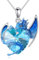 AINFQY Drachen Kette Sterling Silber Lila Wyvern Halskette Drachen Anhänger Herz Kristall Schmuck Geschenk für Damen Herren (03-Marsch)