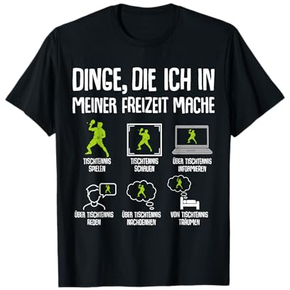 Tischtennis Kinder Jungen Herren Ping Pong T-Shirt