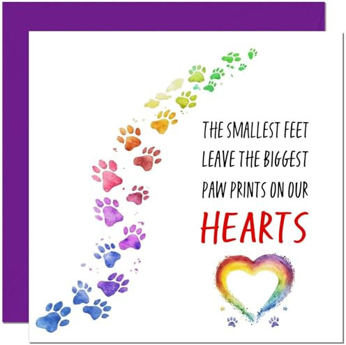 Trauerkarte für Haustiere, Haustierverlust, Hund, Katze, Sorry for your loss, thinking of you, Trauerkarte