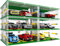 CIJINAY Garage pour Voitures Speed Champions, Super Course Vitrine à 3 Couches, Jeu de Construction Garage Modulable avec Voitures de Sport - Ensemble Créatif pour Enfants Dès 8 Ans (2)