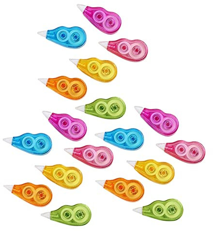POPETPOP 18 pcs Rubans Correcteurs Portables Fournitures Scolaires Pratiques pour Garçon Fille Correction Instantanée Couleur Aléatoire pour Étudiants et Activités Couleur Aléatoire
