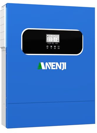 Aninerel 11000W Solar Hybrid wechselrichter 48VDC zu 230VAC Reiner Sinus Wechselrichter, Built-in 2 MPPT, Kann Strom in Das Netz Einspeisen Kann Ohne Batterie Verwendet Werden, Built-in WiFi-Modul