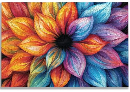 Puzzle 1000 Teile Mandala, Puzzle 1000 Teile Erwachsene, Holzpuzzle Erwachsene mit Exquisiter Verpackungsbox, Klassische Puzzles Bunt für Die Ganze Familie, Groß Puzzles für Geschenke, Dekor, -1629