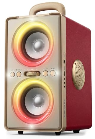 ODIOMX Cassa Bluetooth Portatile, 240W (Peak) Altoparlante Bluetooth Suono Potente e Nitido, Bassi Profondi, 20H, TWS Stereo Speaker, per Party, Campeggio, Spiaggia, Home e Outside (Red)