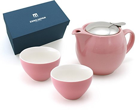 ZEROJAPAN teapot and teacup two gift set Rose ZG-001 ROS (japan import) by Zero Japan