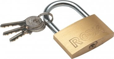 Triuso Messingschloß- 50 mm Vorhängeschloss Vorhängeschloß Stockschloss Schloß