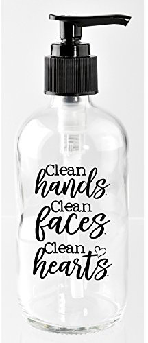 Dexsa Co., Ltd. Saubere Hände Reinigen. Faces Reinigen. Herzen. Glas 230 ml Seifenspender