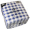 100 Servietten, 1-lagig Economy 1/4-Falz 30 cm x 30 cm Karo blau/weiss