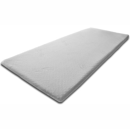 Pyramidenkönig Viscoelastische Matratzenauflage, Visco, Memoryschaum Topper 200x160x5cm Härtegrad 3, mit Bezug Medipur