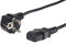 PremiumCord Cable de Alimentación de 230 V, 5 m, con Contacto de Tierra En Ángulo A Conector Hembra C13, IEC 320, Cable de Alimentación para PC de 3 Pines, Color Negro