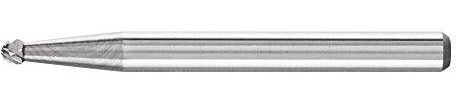 PFERD HM-Frässtift, Kugelform KUD, Zahnung 3 PLUS, Frässtift-ø 2mm, Schaft-ø 3mm, Länge 33mm, 21211023 – für universelle Anwendungen auf den wichtigsten industriell verwendeten Werkstoffen