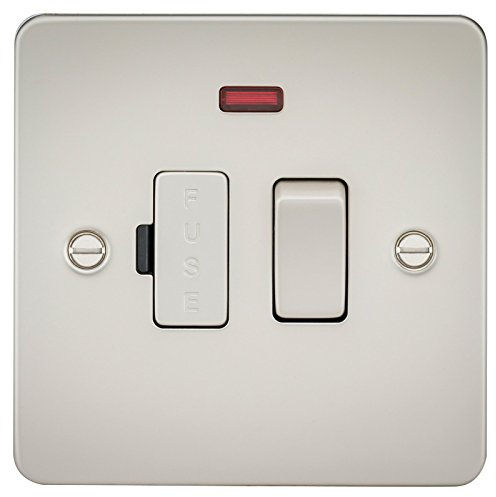 Knightsbridge FP6300NPL FPAV6300NPL Flat Plate 13A Switched Fused Spur Unit with Neon-Pearl