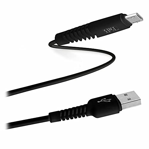 T'nB - Câble Micro USB, Connecteurs Renforcés Charge 15 W | Noir 1 M Charge Jusqu'à 15 W Synchronisation Données Connecteurs Renforcés USB vers Micro USB