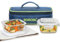Borosil Glass Tiffin Set, 320ml, Set of 2, Clear