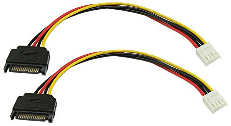 zdyCGTime 20,3 cm floppy Drive a 4 pin maschio cavo di alimentazione SATA 15 pin (pezzi)