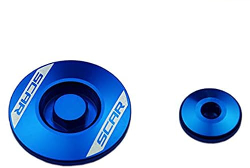 SCAR Schrauben Set Inspektionsöffnungen kompatibel mit KAWASAKI KX-F KXF 250 KX250F KXF 450 KX450F 08-26 - Blau