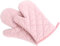 Voarge Ofenhandschuhe, Hitzebeständig Ofenhandschuhe Verdickte Hitzeresistente Topfhandschuhe Topflappen Backhandschuhe, 1 Paar, rosa