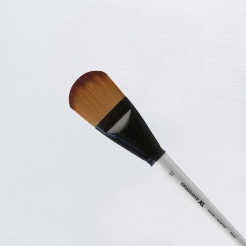 Daler-Rowney Graduate XL Multi-Technique Brush, Soft Synthetic Hair, Long Handle, Filbert, 50