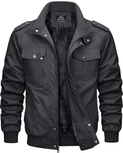 MAGCOMSEN Herren Winterjacke Jacke Winter Parka Gefüttert Outdoor Warm | Warm Gefüttert für Winter,Parka Jacke für Outdoor,Fleece Komfort für Alltag,Taschen für Handy