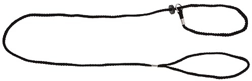Kerbl Pet Vorführleine schwarz, Nylon mit Halsung, 6mm x 125cm