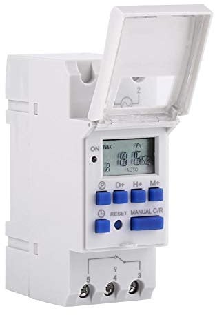Programmateur Pour Chauffe Eau Électrique, Affichage LCD 1pc Relais Horloge Modulaire Minuterie Modulaire électronique programmable hebdomadaire 16on on 16off Timer(220V)