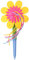 Wasserspiel Sprinkler Blume mit Gartenschlauchanschluss für Kinder als Dusche im Garten Wasser Fontäne Spiel Badespaß