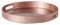 Argon Tableware Plateau de Service Rond métallique - Fini métallique - 33cm - Rose Gold