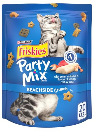 Purina Friskies Cat Treats, Party Mix Beachside Crunch - 20 oz. Pouch