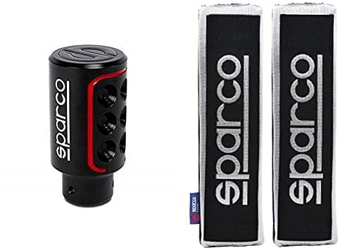 Sparco Progetto Corsa SPC0103 Spc Pomo Racing Schwarz & SPC Gurtpolster Set schwarz