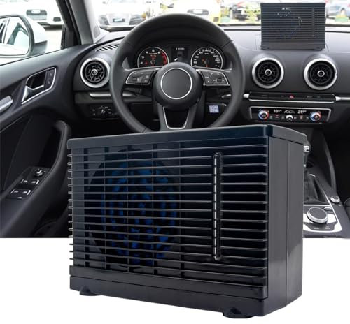 Baceyong Aire acondicionado por evaporación, 12 V, aire acondicionado portátil para casa y coche, enfriador con agua y hielo