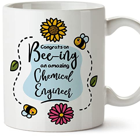MUGFFINS Tazas para INGENIERA QUÍMICA - En Inglés - Thanks For Beeing Amazing - 11 oz / 330 ml - Regalo original y divertido