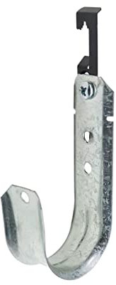 Xadnitu 2 Cable Support J Hook with W Clip, Heavy Duty Metal Wire Cable Support J-Hook Hangers for Attaching Ceiling Grid Wire Threaded Rod (20 Pack) (2)