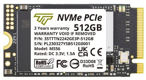 Timetec M.2 SSD NVMe PCIe Gen 3x4 Internes Solid State Drive (2242 512GB Gen3x4)