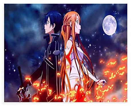 1000 Teile Puzzle für Erwachsene - Anime Sword Art Online, Jungen Mädchen Lernspiel für Teenager - Holiday Challenging (38x26cm-s26x)