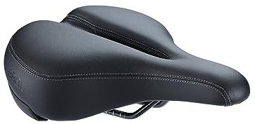 BBB Cycling SoftShape Relaxed Anatomischer Fahrradsattel I Bequemer Fahrradsitz Unisex I Komfortables Design Fahrradsattel I BSD-125, Schwarz
