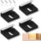 4pcs Frameless Wall Mirror Hanging Kit, Height Adjustable, Spring Loaded Clips Set with Heavy Dowels and Screws, for Bathroom and Room Mirrors (Silver)